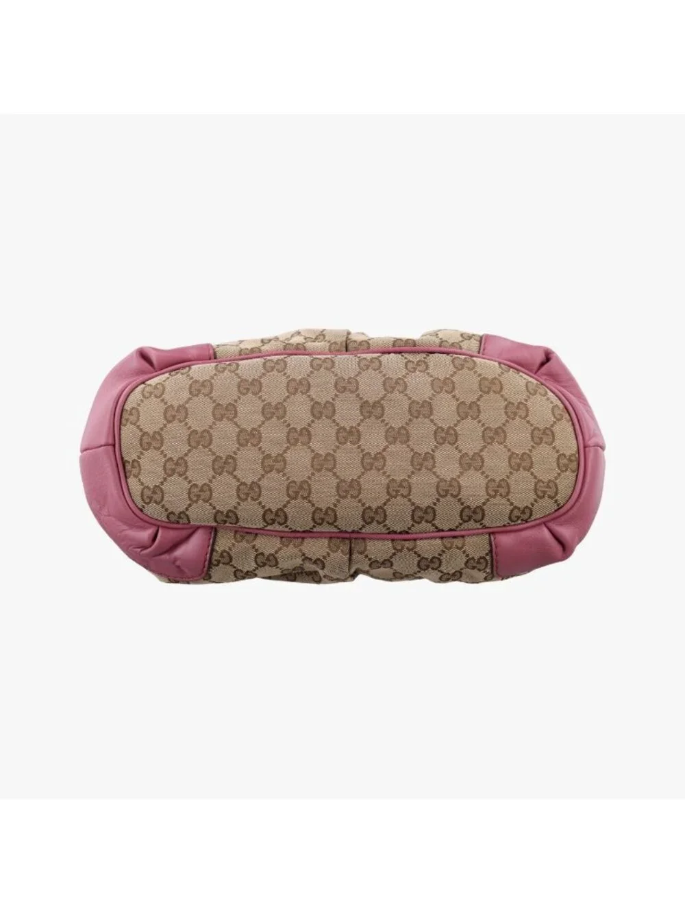 Gucci Sukey Beige Pink Canvas Leather Shoulder Bag